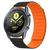 Pulseira de Silicone Magnética Colorida Compatível com Galaxy Watch 3 41mm Preto com Laranja