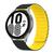 Pulseira de Silicone Magnética Colorida Galaxy Watch 4 BT Preto com Amarelo