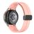 Pulseira de Silicone magnética para Samsung Galaxy Watch 4 Watch 5 Active2 40mm 42mm 44mm 45mm 46mm Rosa Salmão