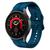 Pulseira de Silicone Ridge para Samsung Galaxy Watch 4 Watch 5 Active2 40mm 42mm 44mm 45mm 46mm Azul Petroleo