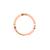 Pulseira discos fimo detalhe dourado Coral