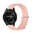 Pulseira Encaixe Curvo Ondulada Para Galaxy Watch4 46mm Rosa Claro