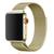 Pulseira Magnética Aço Milanes 45mm Compatível Apple Watch Series 7 Dourado