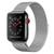 Pulseira Magnética Aço Milanes 45mm Compatível Apple Watch Series 7 Prata