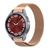 Pulseira Magnética Curvada Compatível Galaxy Watch 6 Classic Rose Gold