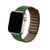 Pulseira Magnética Elos em Couro Compatível Apple Watch e IWO 42mm, 44mm, 45mm e 49mm Verde