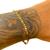Pulseira Masculina Bracelete Piastrine 3mm Banhada Ouro Dourado