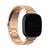 Pulseira Metal 3 Elos compativel com Fitbit Versa 4 - Fitbit Versa 3 - Fitbit Sense - Fitbit Sense 2 Rose gold