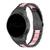 Pulseira Metal 3 Elos LTimports compativel com Samsung Galaxy Watch 7 - Galaxy Watch 6 - Galaxy Watch 5 Pro - Galaxy Watch 4 - Galaxy Watch FE Preto/Rosa