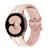 Pulseira Moderna Listrada compativel com Samsung Galaxy Watch 4, Galaxy Watch 4 Classic, Galaxy Watch 5, Galaxy Watch 5 PRO Rosa+Branco