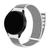 Pulseira Nylon Loop compativel com Samsung Galaxy Watch 4, Galaxy Watch 4 Classic, Galaxy Watch 5, Galaxy Watch 5 PRO Cinza/Branco