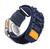 Pulseira Nylon Militar Larga Robusta Compatível com Apple Watch Azul