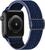 Pulseira Nylon Solo Chevron compatível com Apple Watch Azul-Meia-Noite