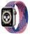 Pulseira Nylon Trançado Loop Para Apple Watch 38/40/41mm AZUL-ROSE