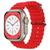 Pulseira Oceano Para Apple Watch 45mm 44mm 42mm Ultra 49mm Vermelho