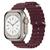 Pulseira Oceano Para Apple Watch 45mm 44mm 42mm Ultra 49mm Vermelho Vinho