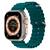 Pulseira Oceano Para Apple Watch 45mm 44mm 42mm Ultra 49mm Verde Escuro