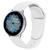 Pulseira Silicone 20mm Para Galaxy Watch Active 40mm 44mm Branco