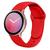 Pulseira Silicone 20mm Para Galaxy Watch Active 40mm 44mm Vermelho