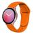 Pulseira Silicone 20mm Para Galaxy Watch Active 40mm 44mm Laranja