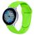Pulseira Silicone 20mm Para Galaxy Watch Active 40mm 44mm Verde-Limão