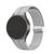 Pulseira Silicone Fecho Magnetico Prata compativel com Samsung Galaxy Watch 6 - Samsung Galaxy Watch 5 - Samsung Galaxy Watch 4 Cinza