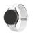 Pulseira Silicone Fecho Magnetico Prata compativel com Samsung Galaxy Watch 6 - Samsung Galaxy Watch 5 - Samsung Galaxy Watch 4 Branco