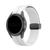Pulseira Silicone Fecho Magnetico Preto compativel com Samsung Galaxy Watch 5 Pro - Galaxy Watch 5 - Galaxy Watch 4 - Galaxy Watch 4 Classic Branco