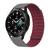 Pulseira Silicone Magnética Colorida Galaxy Watch 4 Classic Cinza com Vinho