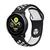 Pulseira Silicone Sport Furadinha Compatível com Galaxy Watch Active 1 E 2 Preto com Branco