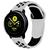 Pulseira Silicone Sport Furadinha Compatível com Galaxy Watch Active 1 E 2 Cinza com Preto