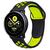 Pulseira Silicone Sport Furadinha Compatível com Galaxy Watch Active 1 E 2 Preto com Amarelo