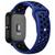 Pulseira Silicone Sport Furadinha Compatível com Galaxy Watch Active 1 E 2 Azul Escuro com Preto