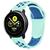 Pulseira Silicone Sport Furadinha Compatível com Galaxy Watch Active 1 E 2 Tiffany com Azul Escuro
