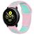 Pulseira Silicone Sport Furadinha Compatível com Galaxy Watch Active 1 E 2 Rosa Claro com Tiffany