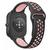 Pulseira Silicone Sport Furadinha Compatível com Galaxy Watch Active 1 E 2 Preto com Rosa Claro