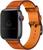 Pulseira Single Tour Couro Para Apple Watch 42mm 38mm 44mm Marrom-Preto