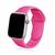 Pulseira Sport Lisa Silicone Compatível Apple Watch e IWO 42mm, 44mm, 45mm e 49mm Rosa neon