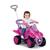 Quadriciclo Infantil Menina 2EM1 Cross Legacy Rosa Pedal Buzina Proteção Empurrador Carrinho Passeio Cross legacy rosa