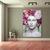 Quadro Decorativo Beautiful Flower Queen com Moldura Dourada 150x80 MARROM