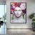 Quadro Decorativo Beautiful Flower Queen com Moldura Prata 200x135 PRETA