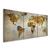 Quadro Decorativo Mapa Mundi Rustico Amarelado 120x60 Sala ilustrado