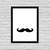 Quadro Decorativo Minimalista Mustache Preto