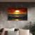  Quadro Decorativo Tela Canvas Paisagem Sunset Beach Com Moldura e Vidro Prata - 120x60 cm Moldura Prata