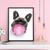 Quadro French Bulldog Bubble Gum 45x34cm Moldura preta