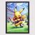 Quadro para Quarto Pikachu Futebol jogador 45x33 A3 Preto