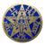 Quadro Tetragrammaton 3D Poderoso Símbolo (20cm) Azul com Dourado