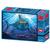 Quebra Cabeça Multikids 3D Tubarão com 500 Peças - BR1054 Azul