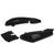 Rabeta Completa Kit 3 Peças Yamaha Ybr 125 Cromo Forte 2000 a 2008 PRETO 2002 - 2008