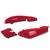 Rabeta Pro Tork Ybr 125 2000 2001 2002 2003 2004 2005 2006 2007 2008 Kit 3 Peças VERMELHO 2000